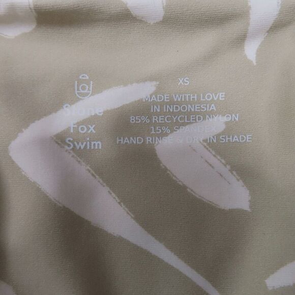 Stone Fox Swim Green Aloe Lines Daya Top/Simone Bottom X-Small - Picture 8 of 9